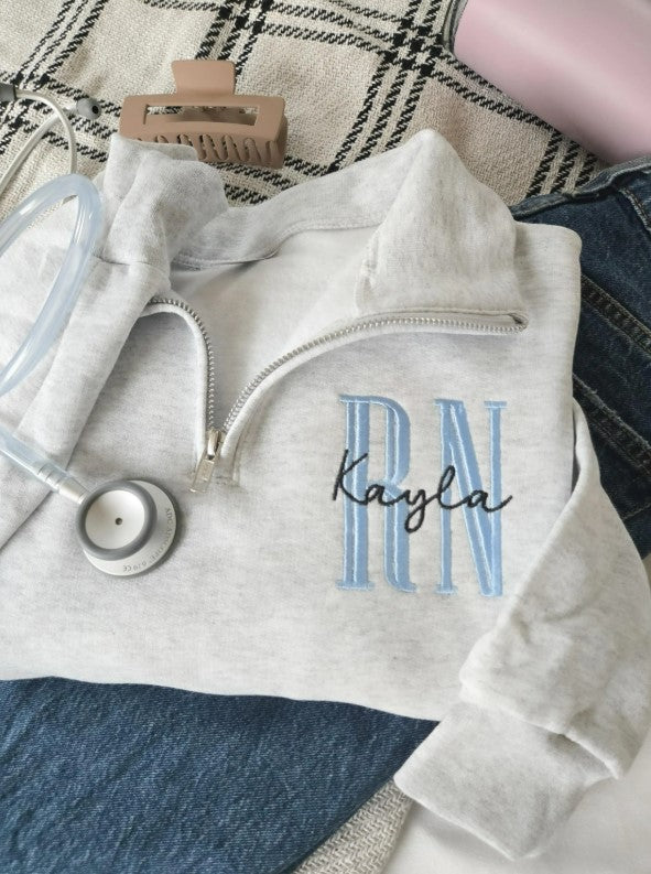 Nurse Quarter Zip Jerzees Sweatshirt