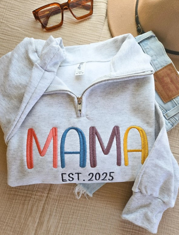Colorful Mama Established Quarter Zip Sweatshirt