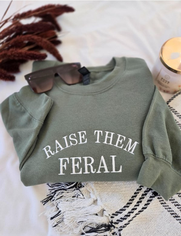 Raise Them Feral Crewneck Sweatshirt