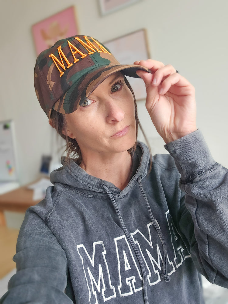 Camo Mama Puff Embroidered Hat