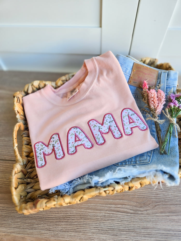 Floral Mama Applique Tshirt