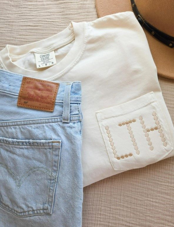 Pearl Monogrammed Pocket T-Shirt
