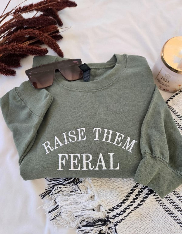 Raise Them Feral Crewneck Sweatshirt