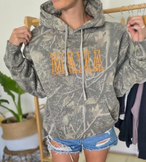 Varsity Embroidered Deadwood Camo Hoodie