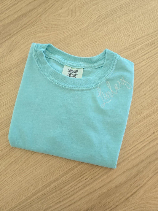 Kids Neckline Embroidered T-Shirt