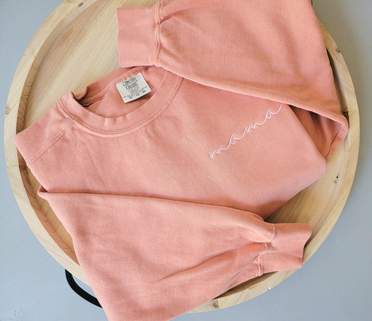 Pocket Side Embroidered Name Sweatshirt