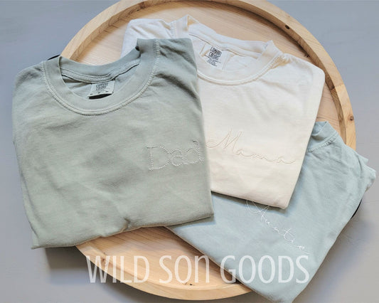 Comfort Colors Embroidered Name T-Shirt