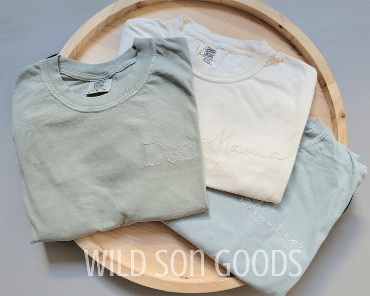 Comfort Colors Embroidered Name T-Shirt