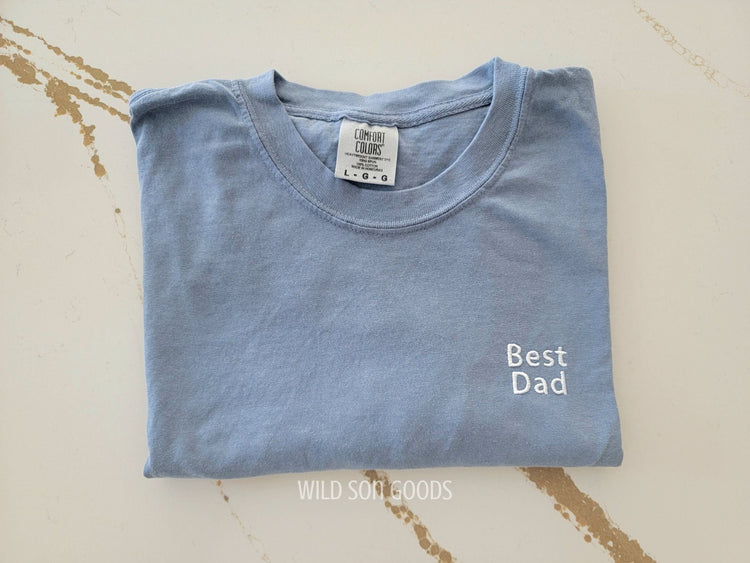 Best Dad Embroidered T-Shirt
