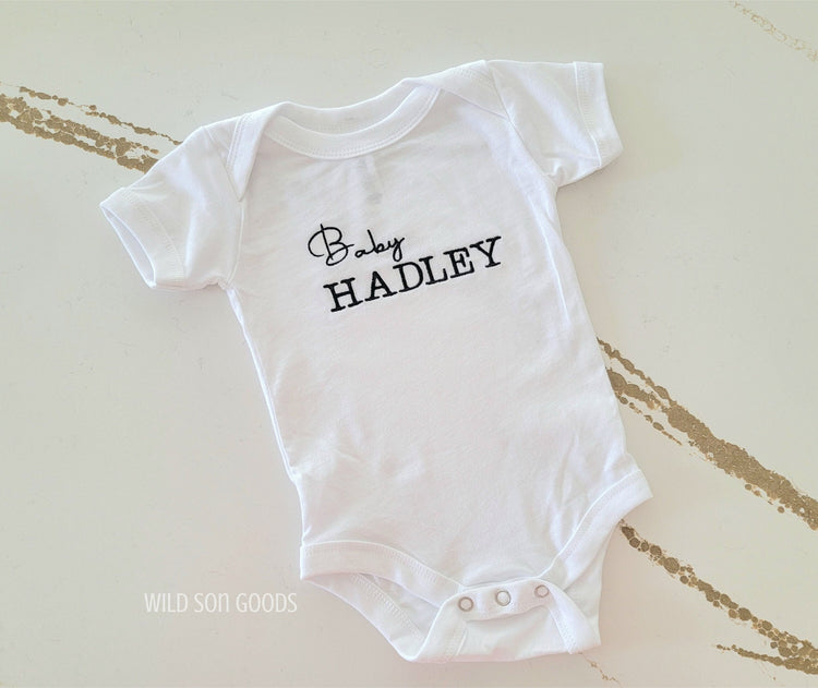 Custom Baby Name Bodysuit