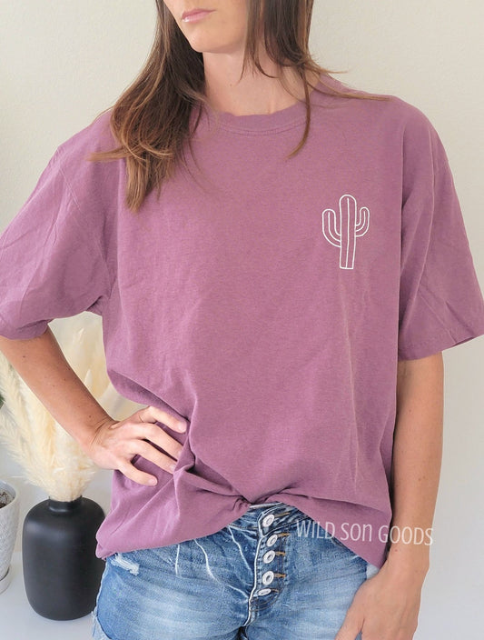 Cactus Embroidered T-Shirt