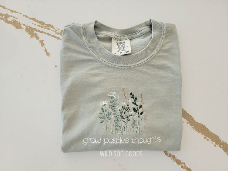 Grow Positive Thoughts Wildflower T-Shirt