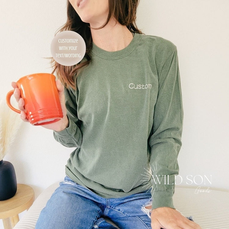 Custom Left Chest Embroidered Long Sleeve