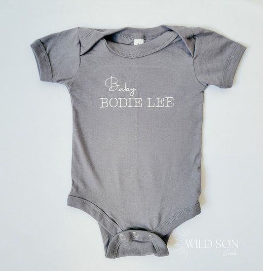 Custom Baby Name Bodysuit