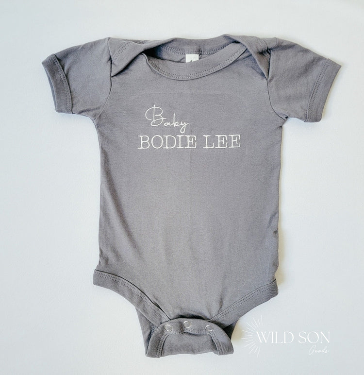 Custom Baby Name Bodysuit