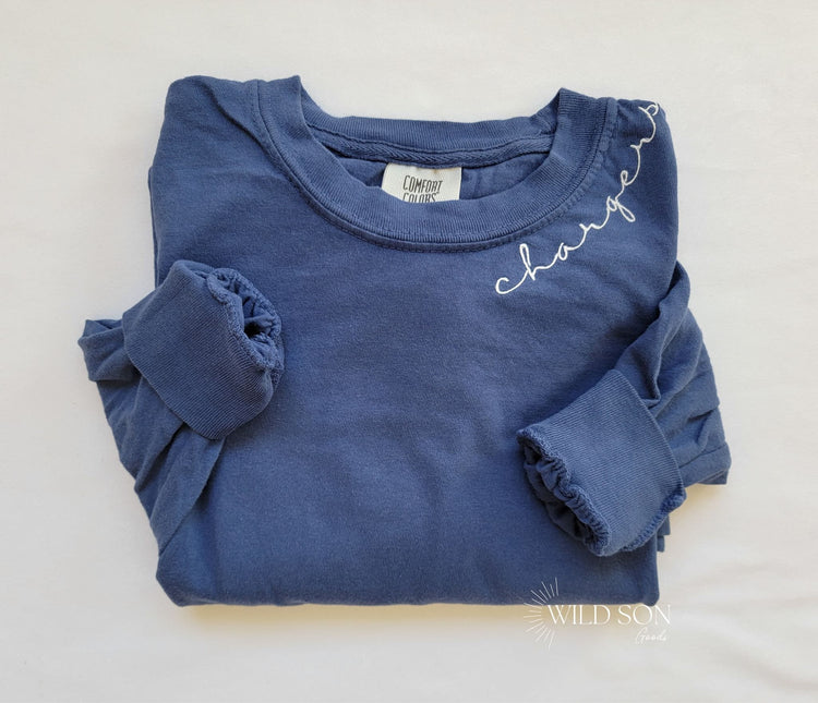 Personalized Neckline Emroidered Long Sleeve