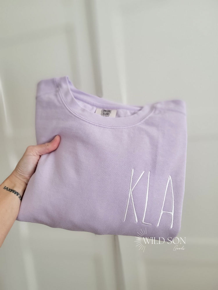 Comfort Colors Personalized Monogram Sweatshirt