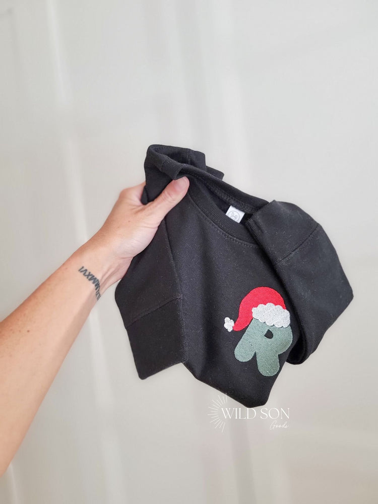 Toddler Santa Hat Monogram Sweatshirt