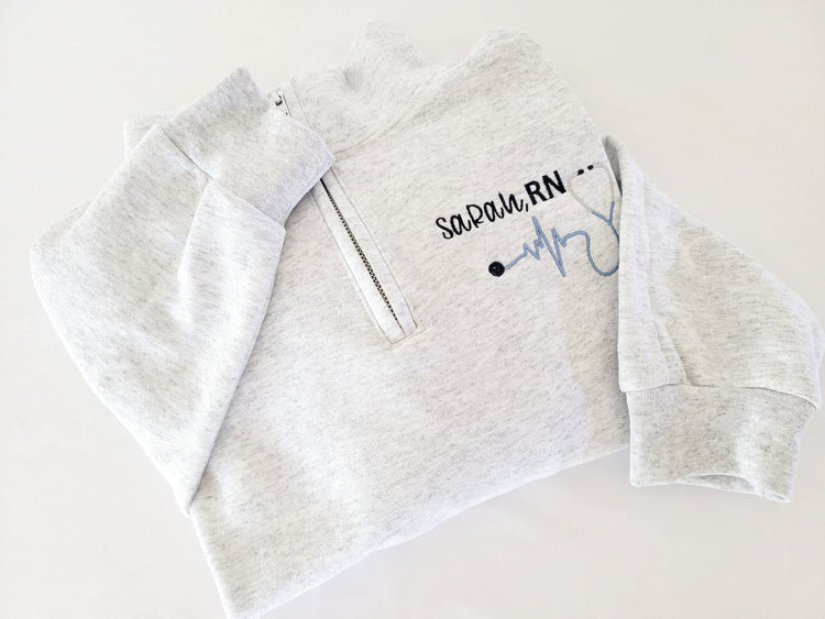 Nurse Quarter Zip Sweater