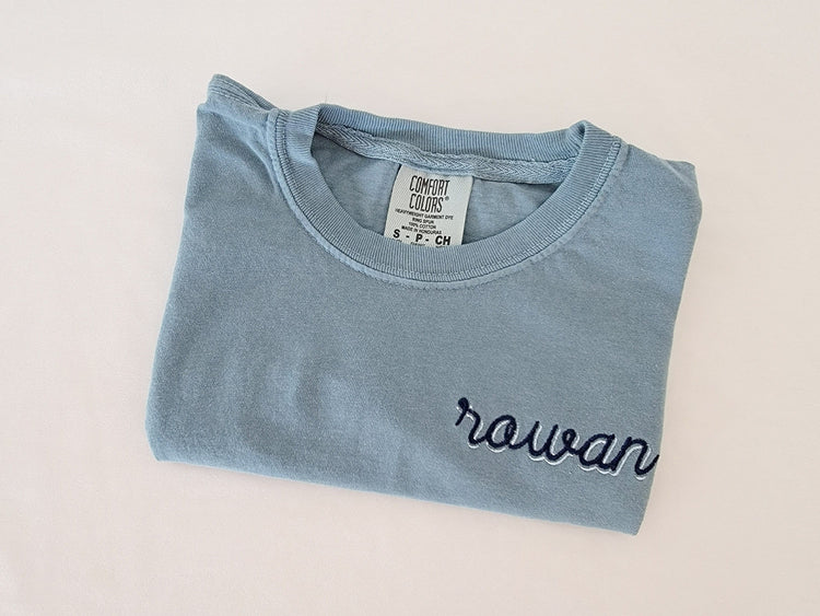 Kids Shadow Embroidered Name T-Shirt