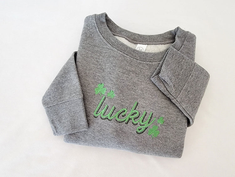 Embroidered Lucky Toddler Sweatshirt