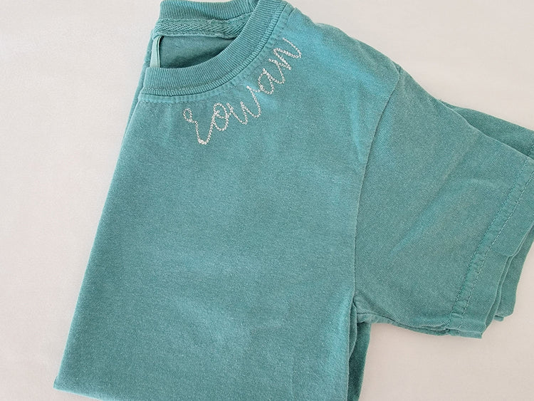 Kids Neckline Embroidered T-Shirt