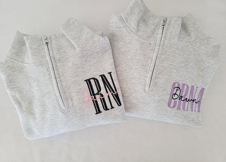 Nurse Quarter Zip Jerzees Sweatshirt