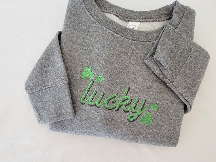 Embroidered Lucky Toddler Sweatshirt