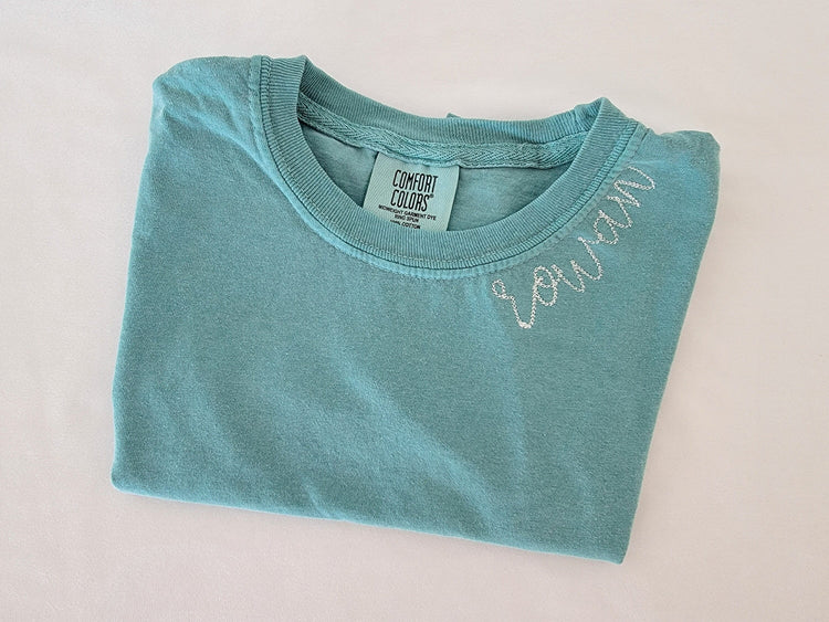 Kids Neckline Embroidered T-Shirt