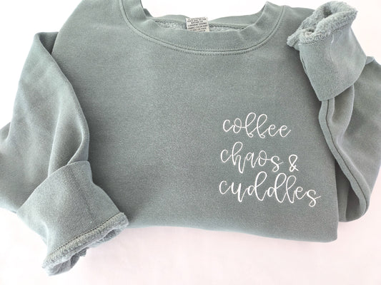 Coffee Chaos and Cuddles Sweatshirt
