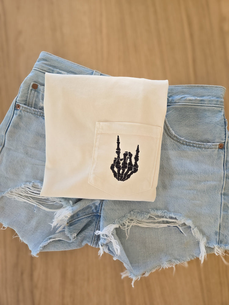 Rock 'n' Roll Skeleton Hand T-Shirt