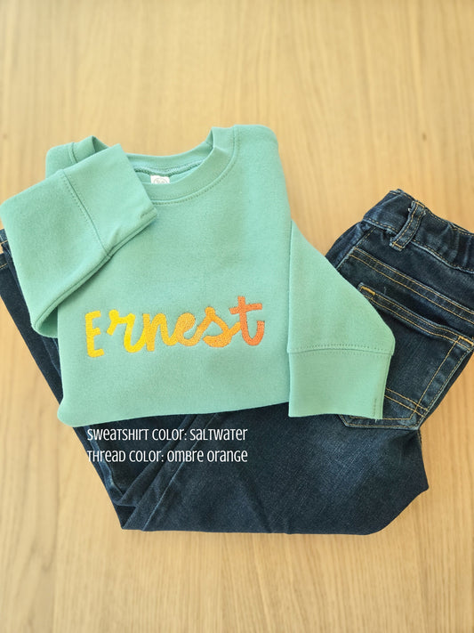 Kids Multi-Colored Name Sweater