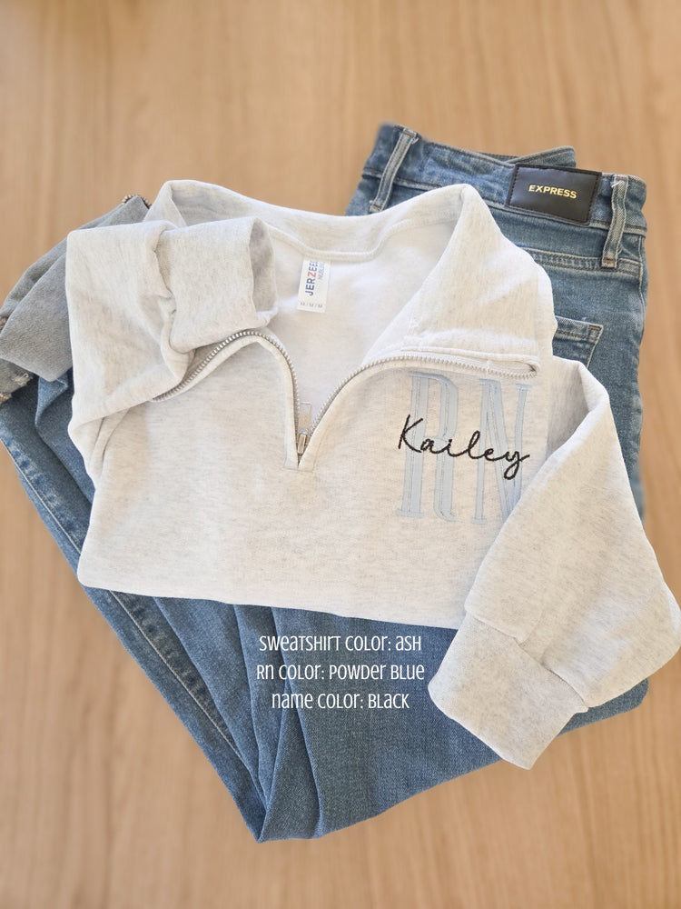 Nurse Quarter Zip Jerzees Sweatshirt