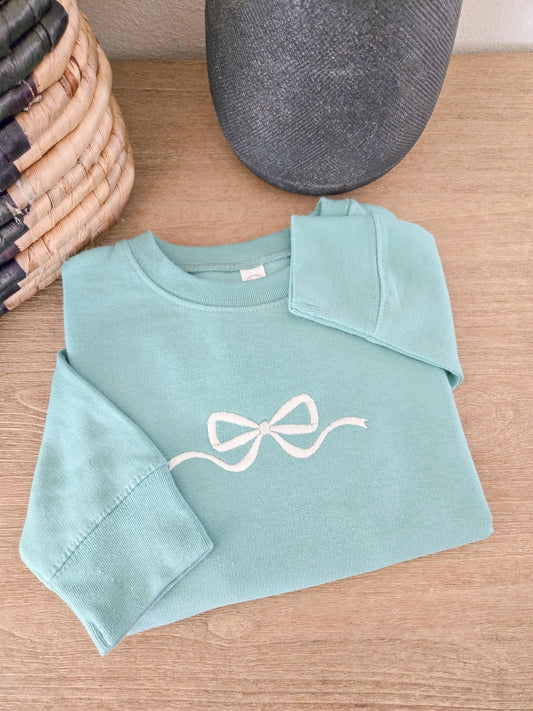 Toddler Embroidered Bow Sweatshirt