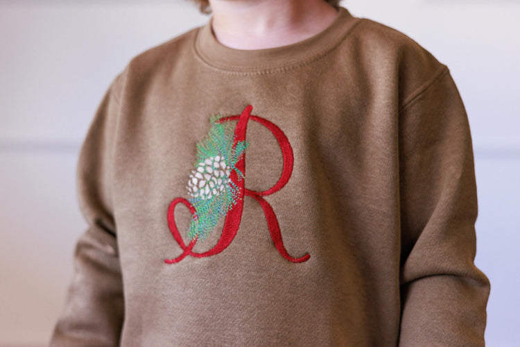 Kids Monogram Christmas Sweater