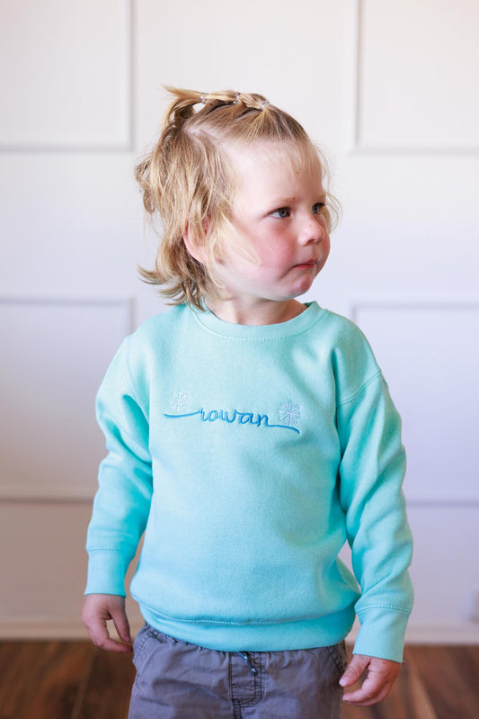Personalized Kids Snowflake Sweatshirt