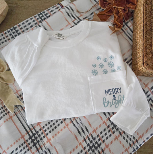 Merry and Bright Snowflake Long Sleeve