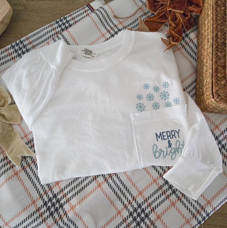 Merry and Bright Snowflake Long Sleeve