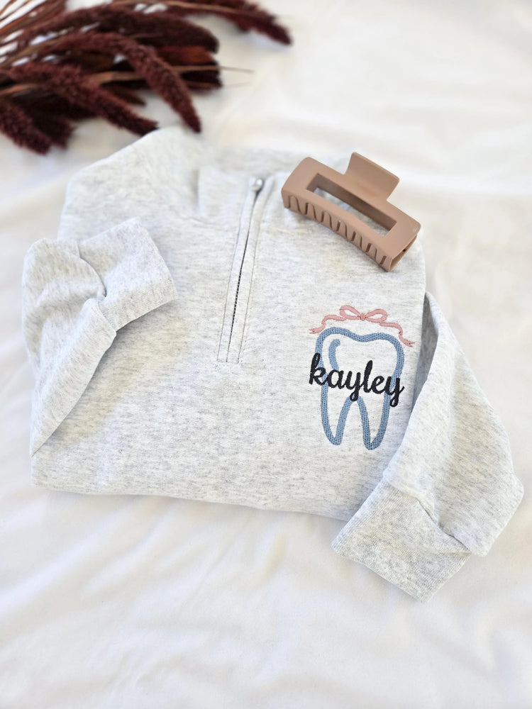 Personalized Dental Bow Quarter Zip