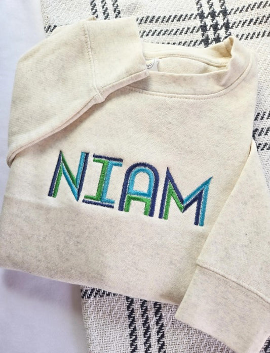 Retro Font Personalized Toddler Sweatshirt