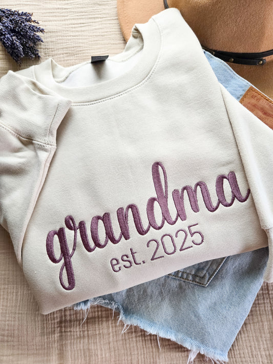 Custom Grandparent Established Sweatshirt