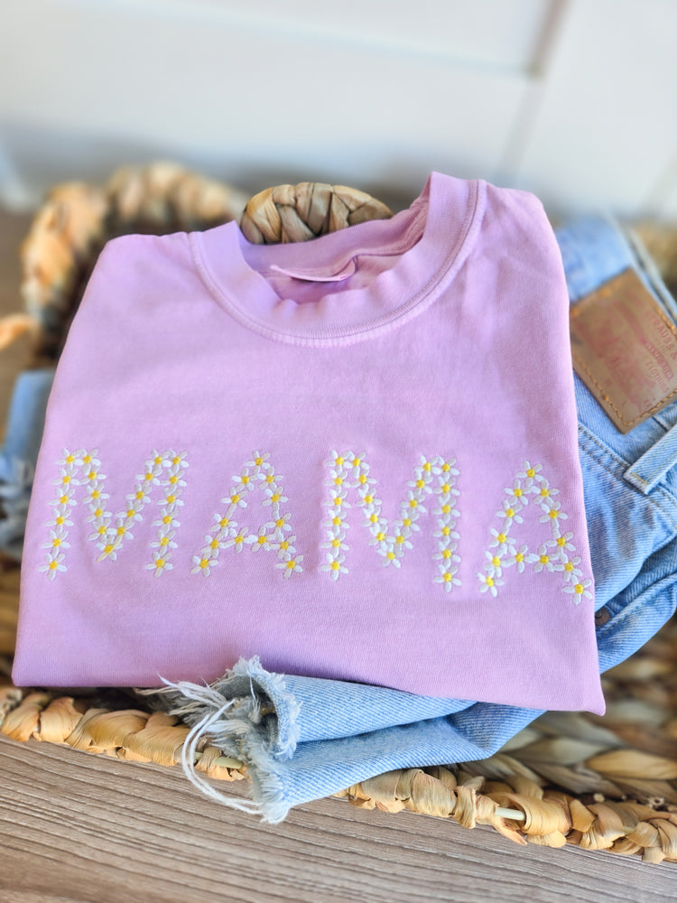 Embroidered Floral Mama Tshirt