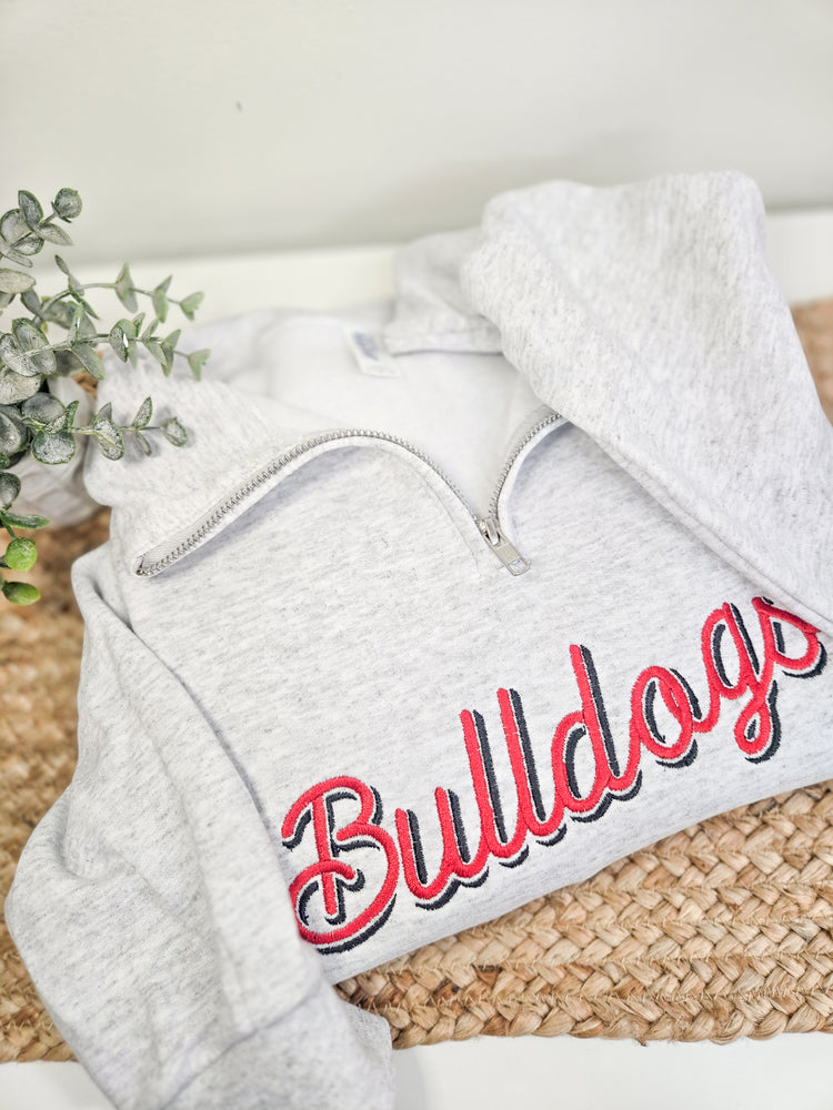 Sports team embroidered quarter zip