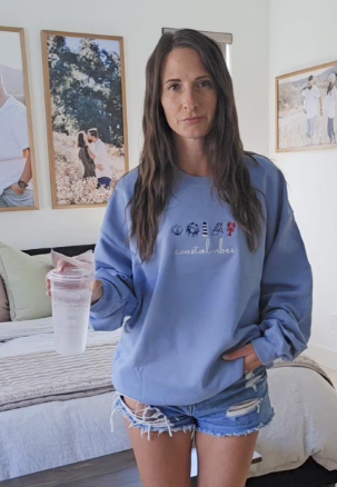 Coastal Vibes Embroidered Sweatshirt