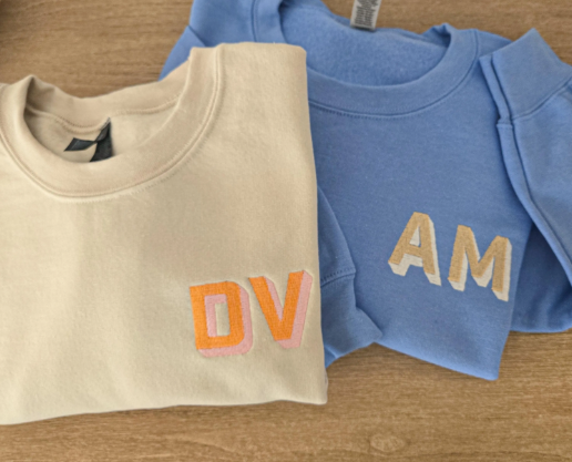 Shadow Block Monogram Embroidered Sweatshirt