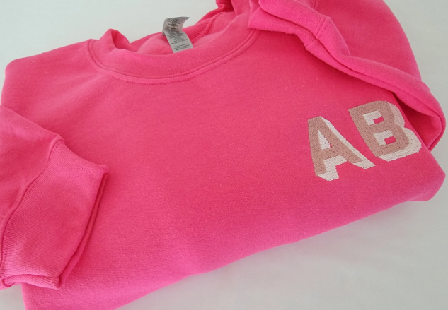 Shadow Block Monogram Embroidered Sweatshirt