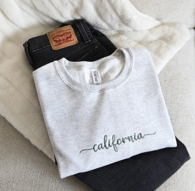 State Embroidered Sweatshirt
