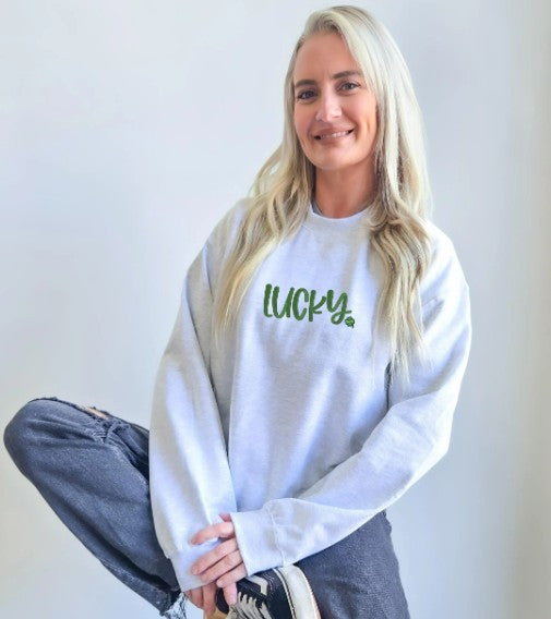 Lucky Embroidered Sweatshirt