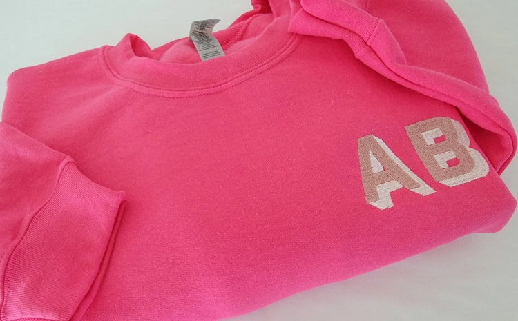 Shadow Block Monogram Embroidered Sweatshirt
