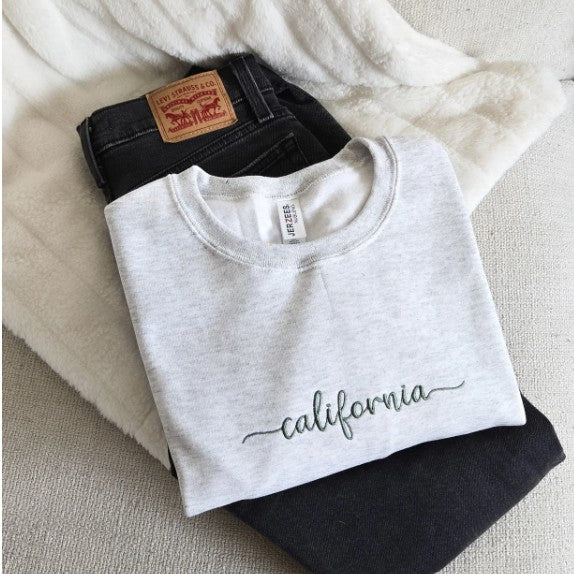 State Embroidered Sweatshirt